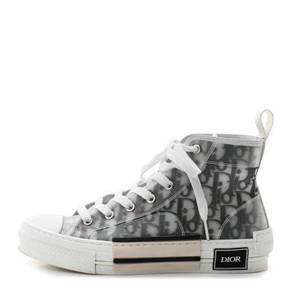 Christian Dior Technical Canvas Oblique Mens B23 High Top Sneakers 38 White Black 1 of 9