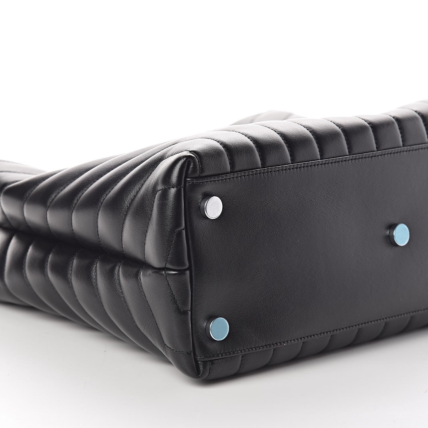 Saint Laurent Calfskin Y Quilted Monogram Large Loulou Shopper Black 7 of 9
