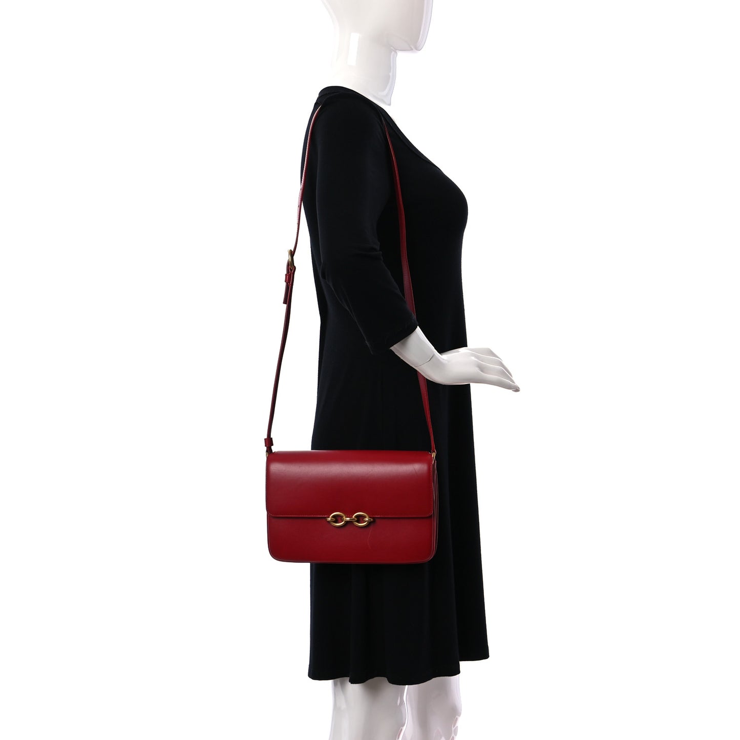 Smooth Calfskin Le Maillon Satchel Rouge Eros