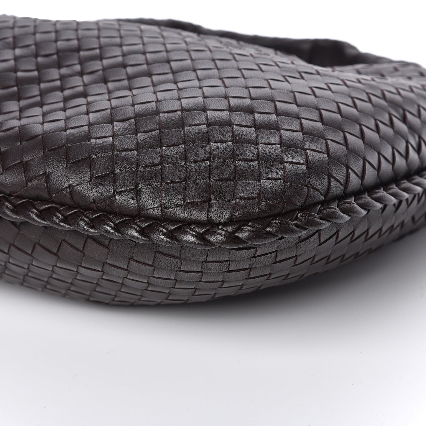 Nappa Intrecciato Medium Veneta Hobo Ebano
