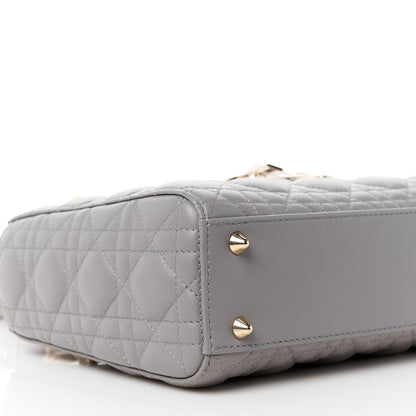 Christian Dior Lambskin Cannage Small My ABCDior Lady Dior Grey 9 of 11