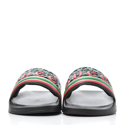 Gucci Nappa Original Gucci Mens Slide Sandals 8 Black 2 of 8
