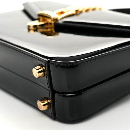 Gucci Mousse Top Patent Mini Sylvie 1969 Top Handle Bag Black 10 of 10