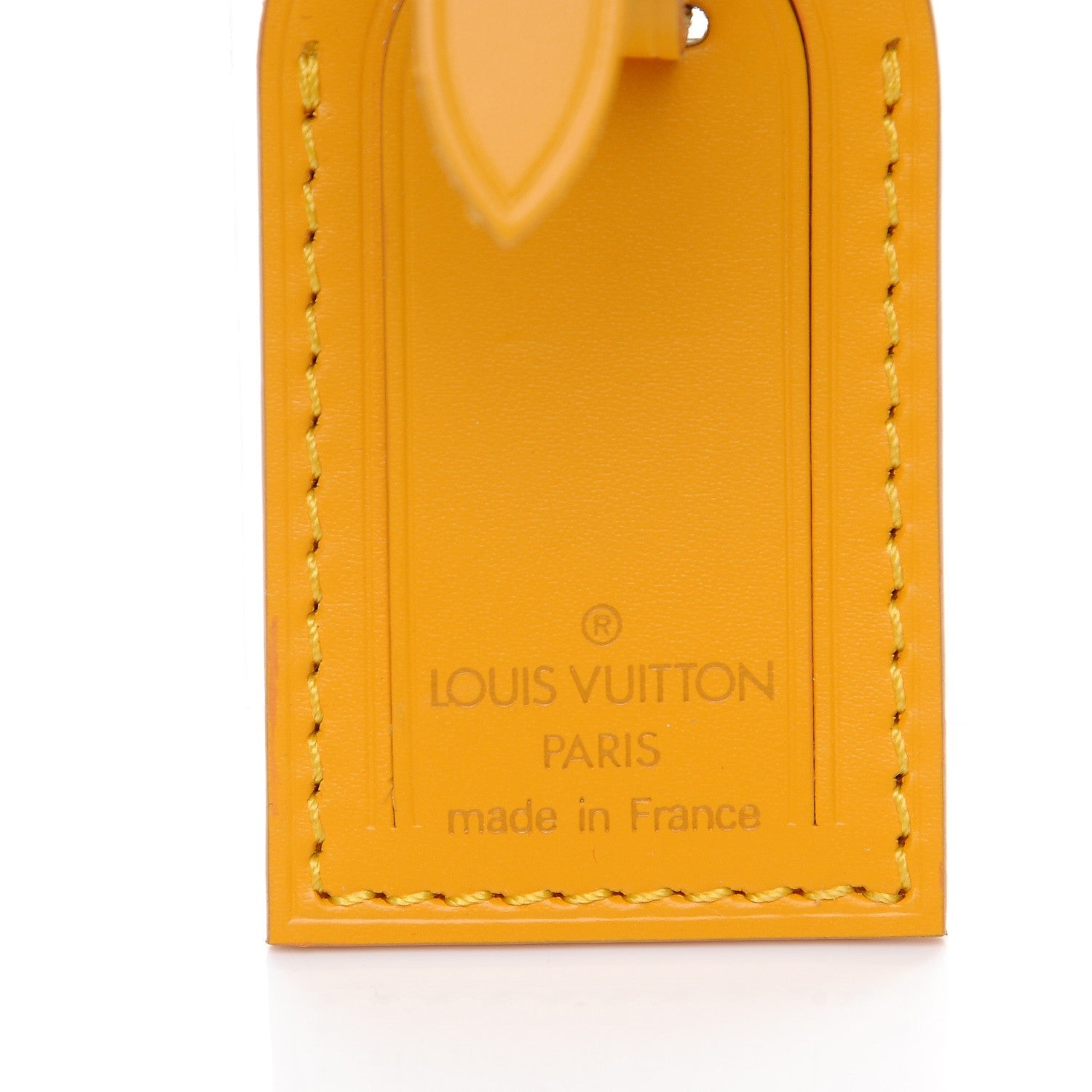 Louis Vuitton Calfskin Luggage Tag Yellow 3 of 3