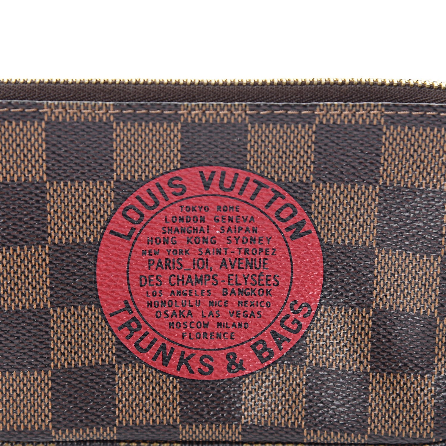 Louis Vuitton Damier Ebene Complice Trunks and Bags Mini Pochette Accessories Red 8 of 8