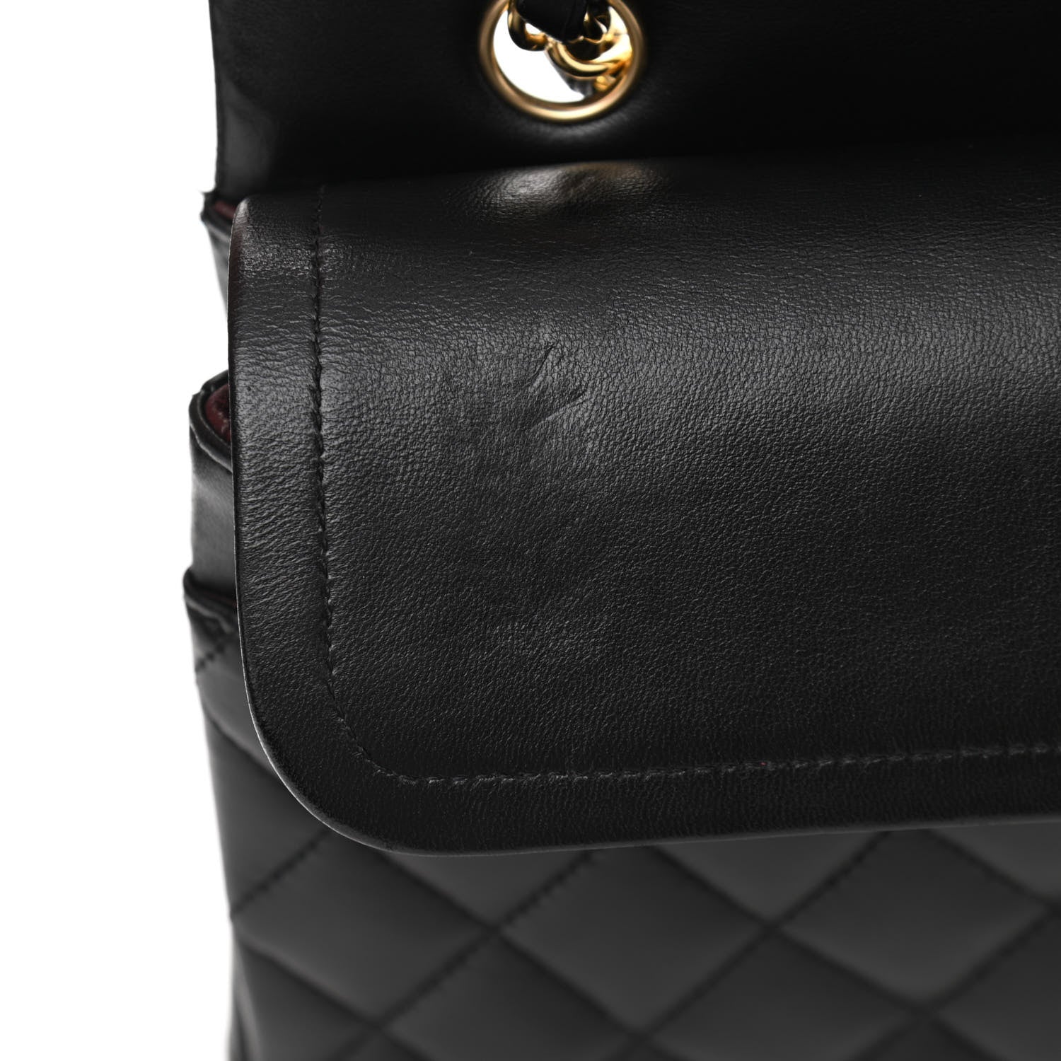 Chanel Lambskin Quilted Medium Double Flap Black 12 of 14