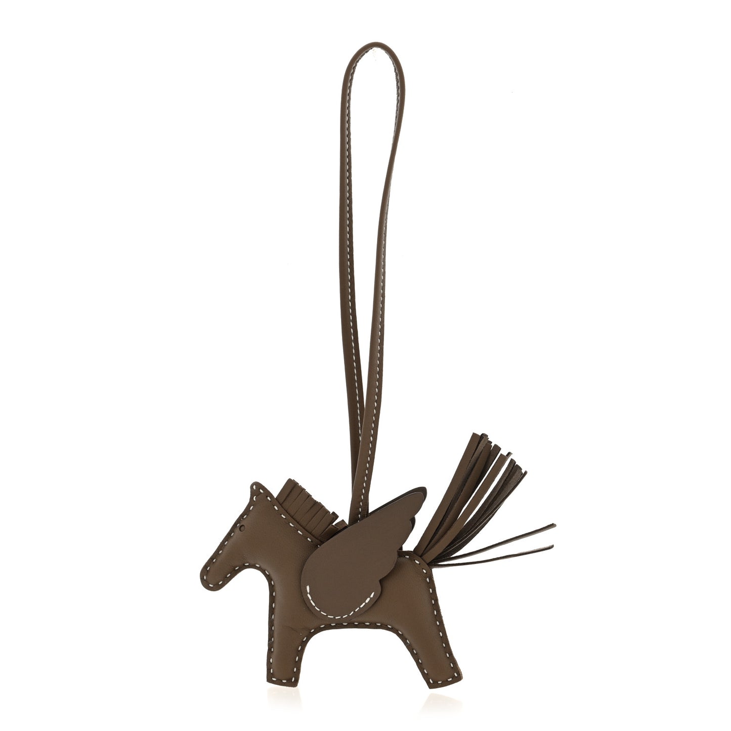 Milo Lambskin Swift Grigri Rodeo Pegase Horse Bag Charm PM Etoupe