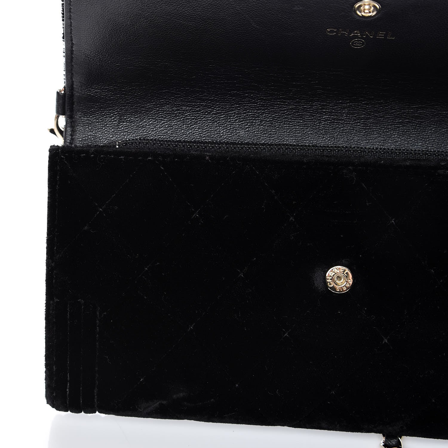 Chanel Velvet Boy Wallet On Removable Chain Black 11 of 14