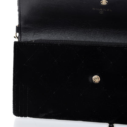 Chanel Velvet Boy Wallet On Removable Chain Black 11 of 14