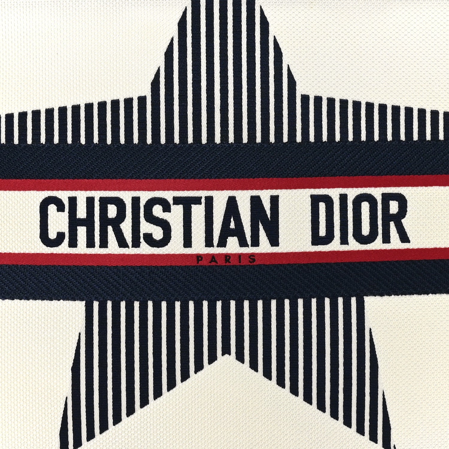 Christian Dior Canvas Embroidered Large Dioralps Book Tote White 8 of 10
