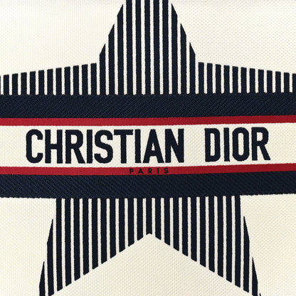 Christian Dior Canvas Embroidered Large Dioralps Book Tote White 8 of 10