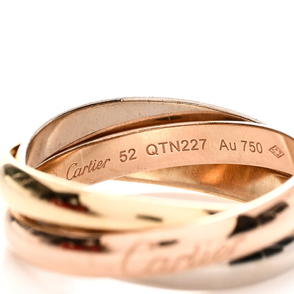 Cartier 18K Pink Yellow White Gold Classic Trinity Ring 52 6 4 of 5
