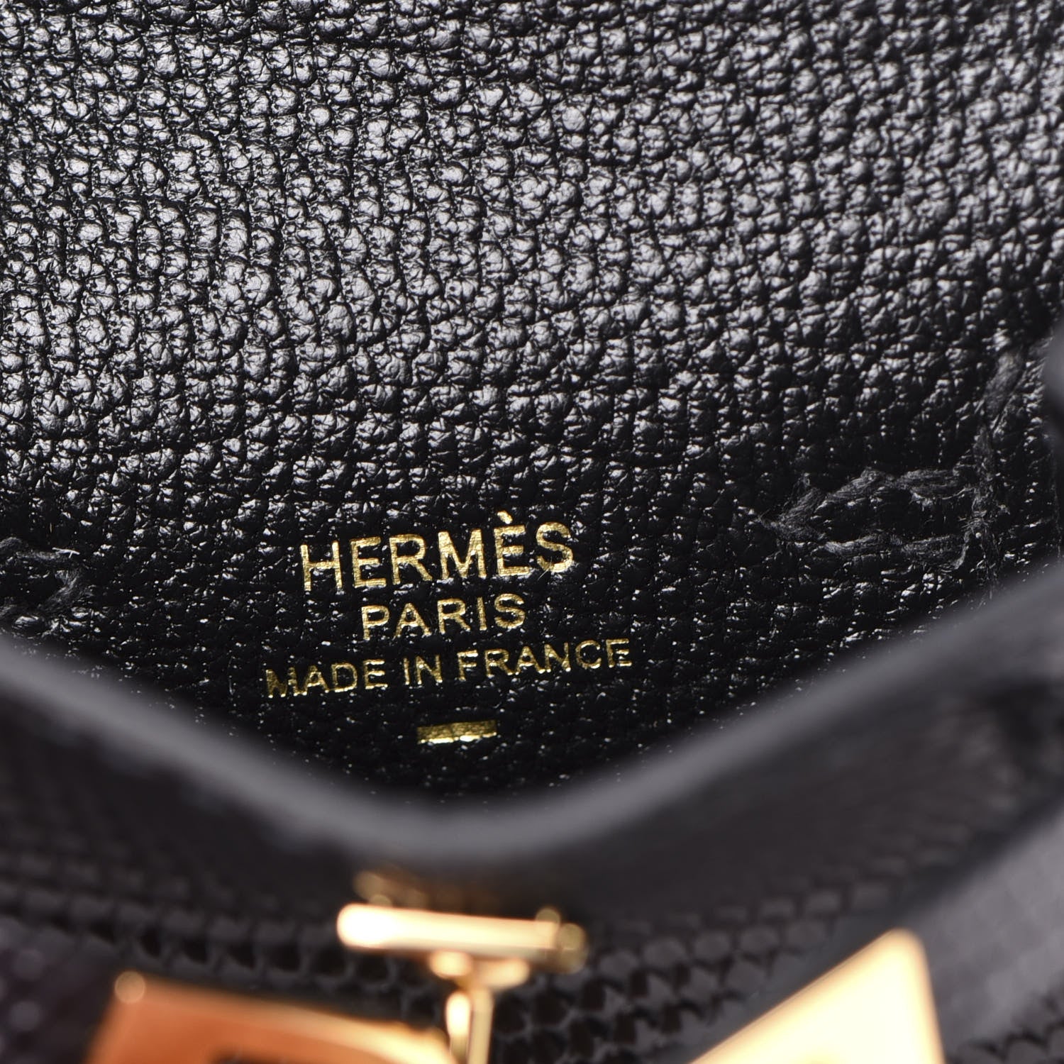 Hermes Lizard Mini Kelly Twilly Bag Charm Black 5 of 6