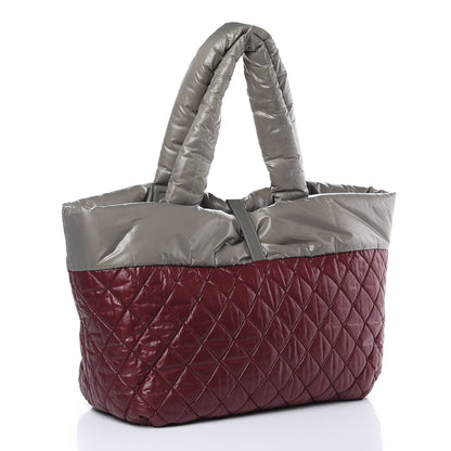 Chanel Nylon Quilted Medium Coco Cocoon Reversible Tote Grey 5 of 16