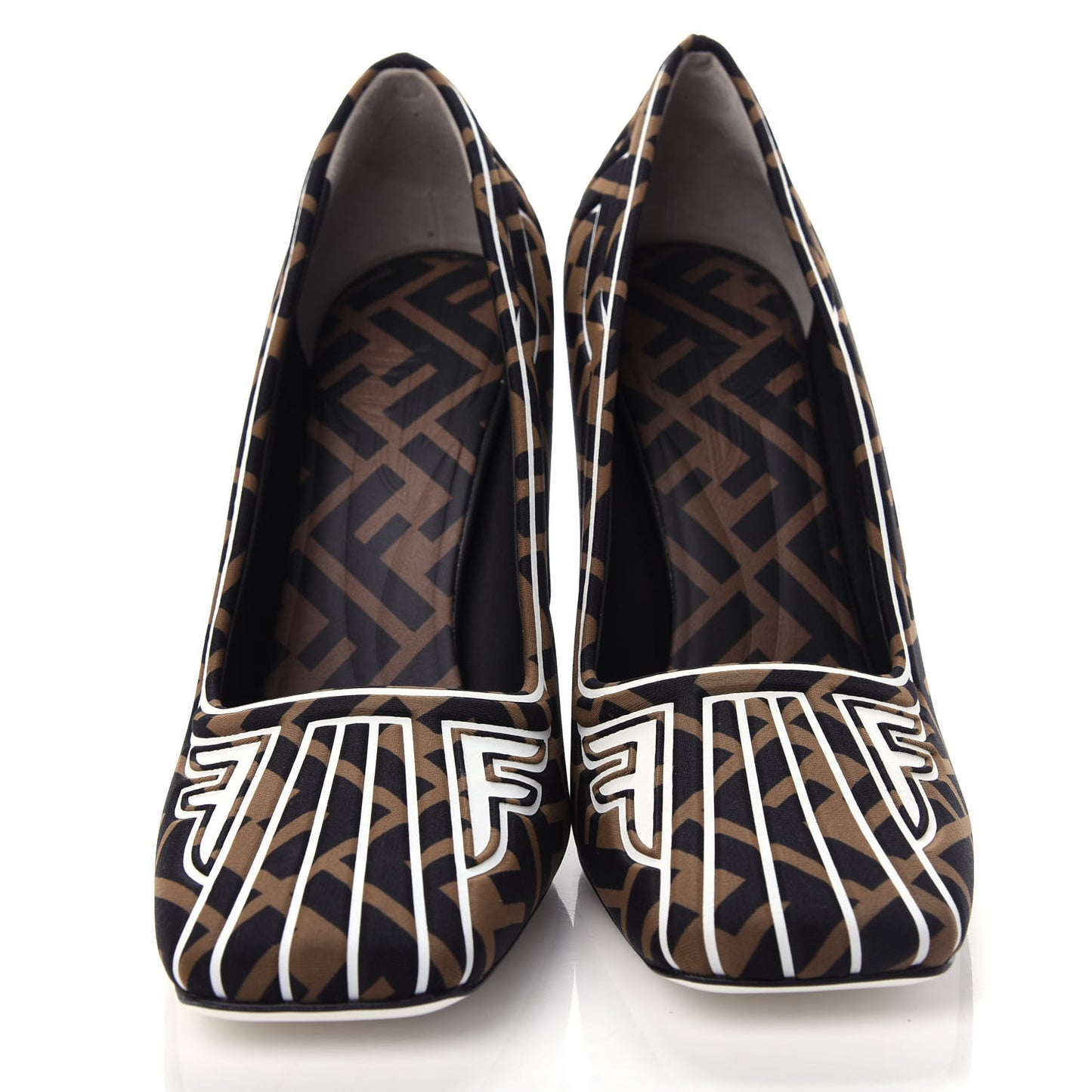 Lycra Film FF FFreedom Decollete Pumps 38 Tobacco Moro White
