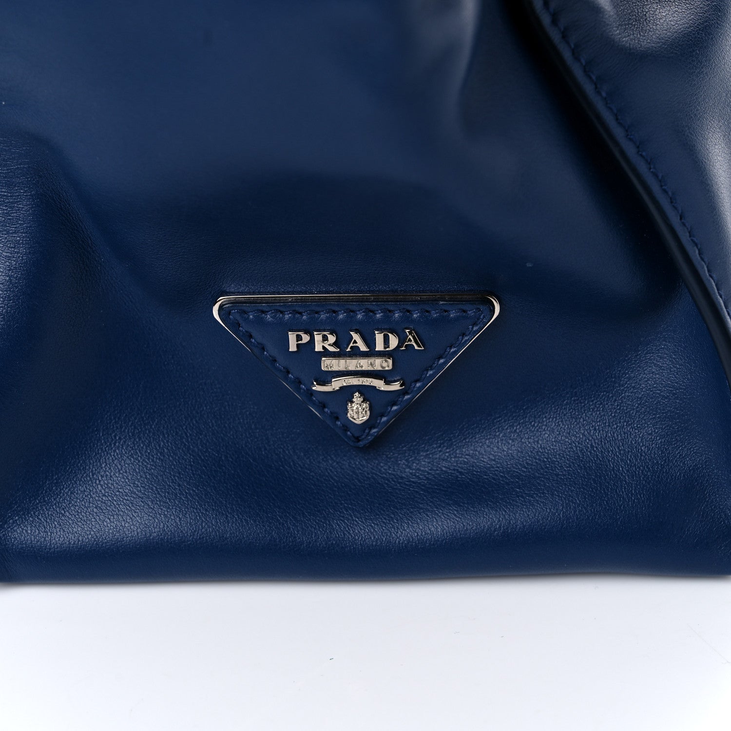 Prada Soft Calf Reversible Tote Bluette Assenzio 12 of 12