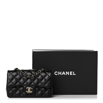 Chanel Lambskin Quilted Mini Rectangular Flap Black 11 of 11