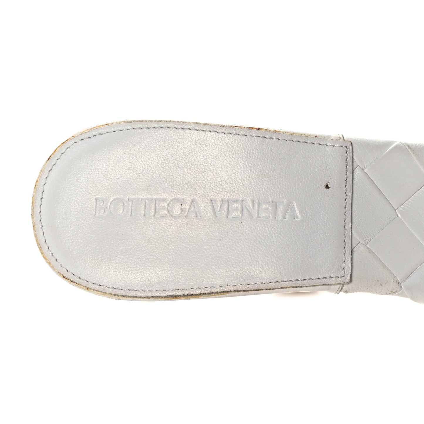 Nappa Maxi Intrecciato Lido Mule Sandals 37 Optic White