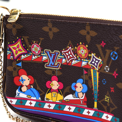 Louis Vuitton Monogram 2020 Christmas Animation Bumper Cars Mini Pochette Accessories Coquelicot 10 of 11