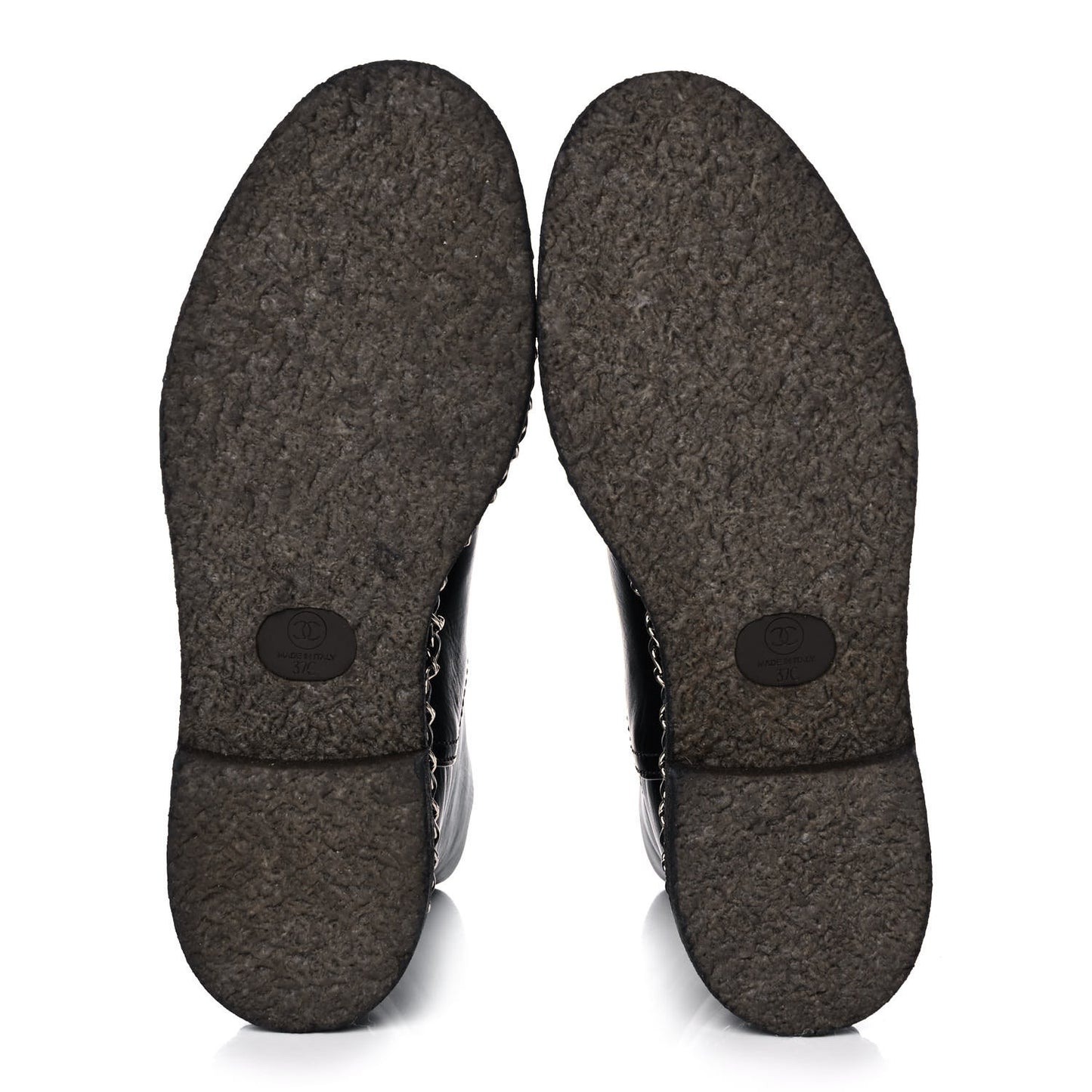 Calfskin Shearling Quilted Short Boots 37 Black