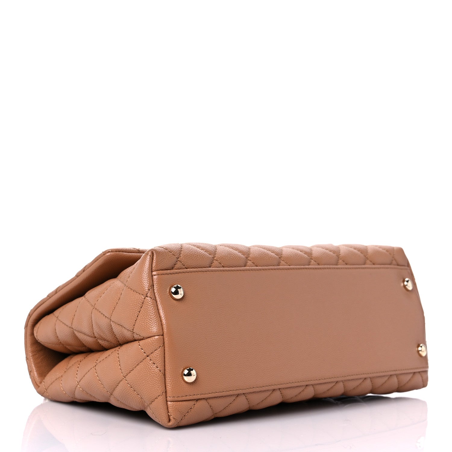 Chanel Caviar Quilted Small Coco Handle Flap Brown 4 of 12