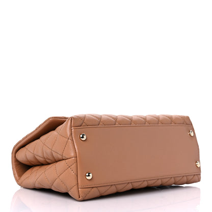 Chanel Caviar Quilted Small Coco Handle Flap Brown 4 of 12