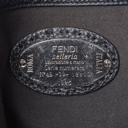 Fendi Calfskin Crocodile Fox Fur Monster Backpack Black 6 of 18