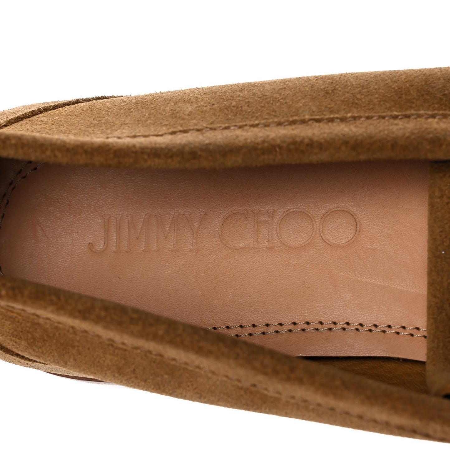 Suede Star Chain Penny Loafers 43 Tan