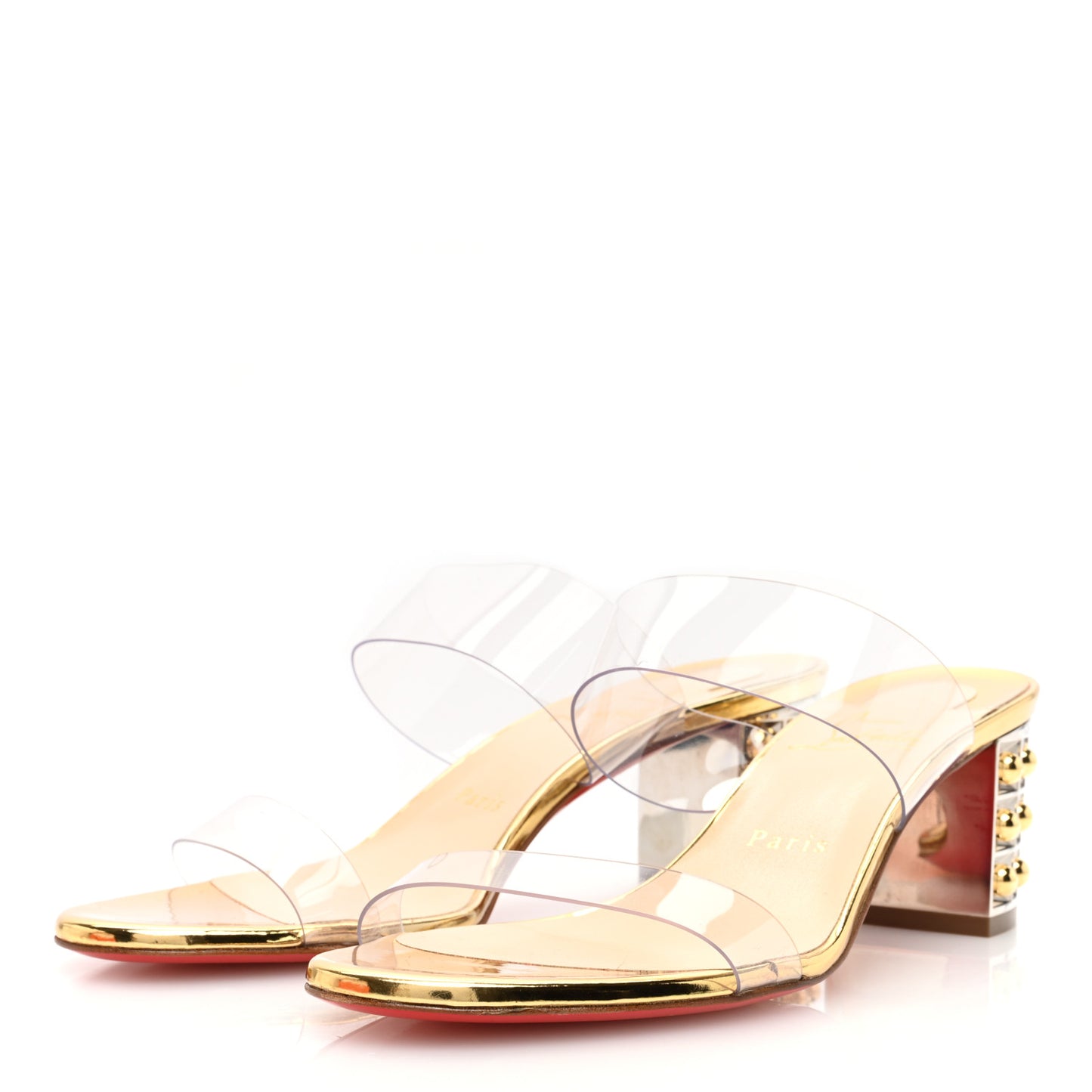 PVC Vasa Opticat 55 Slide Sandals 38.5 Gold