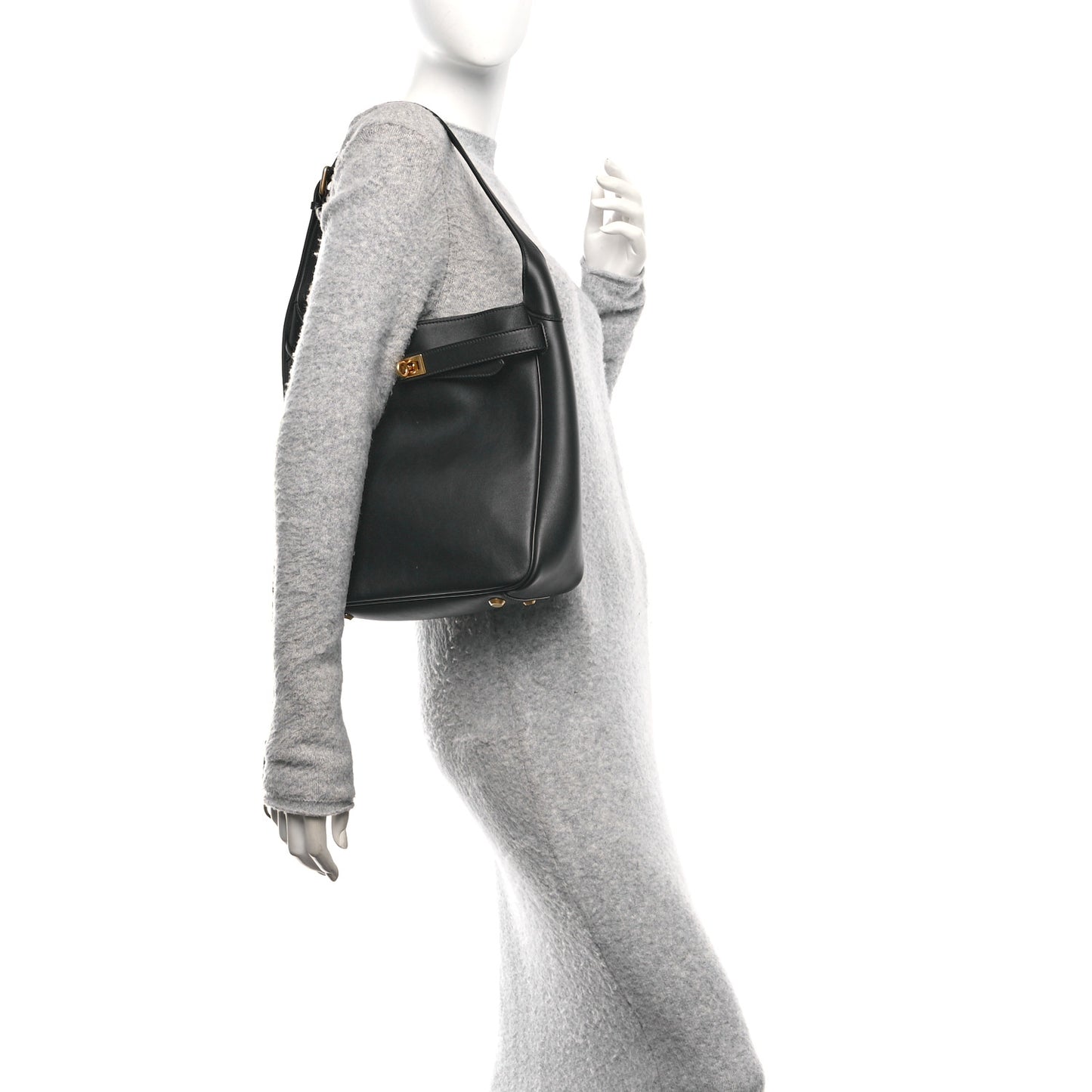 Smooth Calfskin Small Be Air Hobo Black