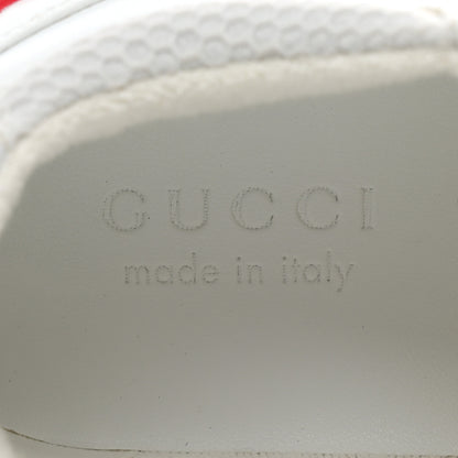 Gucci Lavaredo Eco Fabric Mesh Web Mens Rhyton Reflective Sneakers 8.5 Great 8.5 White Green Red Silver 7 of 10