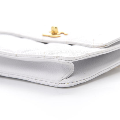 Chanel Caviar Quilted Single Flap Shoulder Bag White 10 of 15