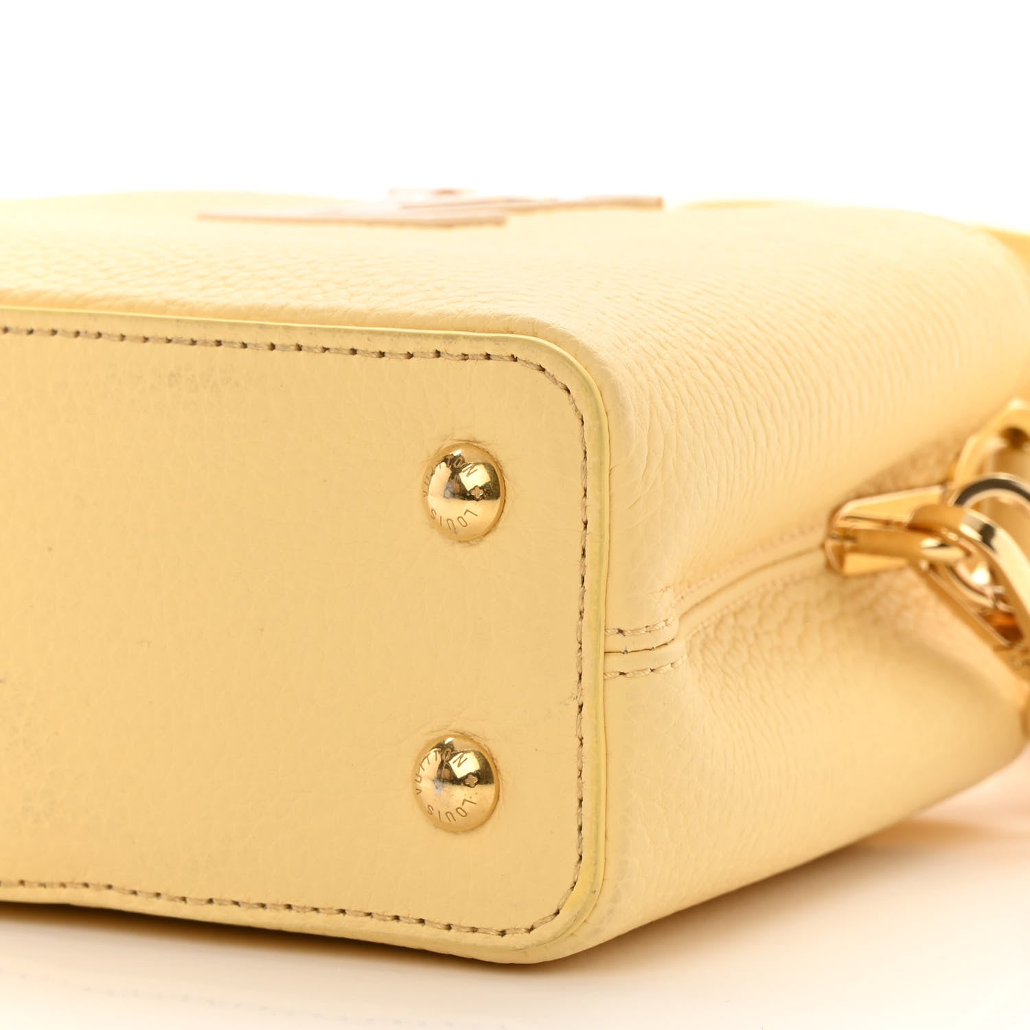 Louis Vuitton Taurillon Mini Capucines Jaune Plume 10 of 13