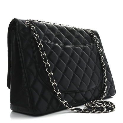 Chanel Lambskin Quilted Maxi Double Flap Black 3 of 10