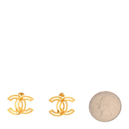 Chanel Metal Obazine CC Earrings Gold 2 of 4