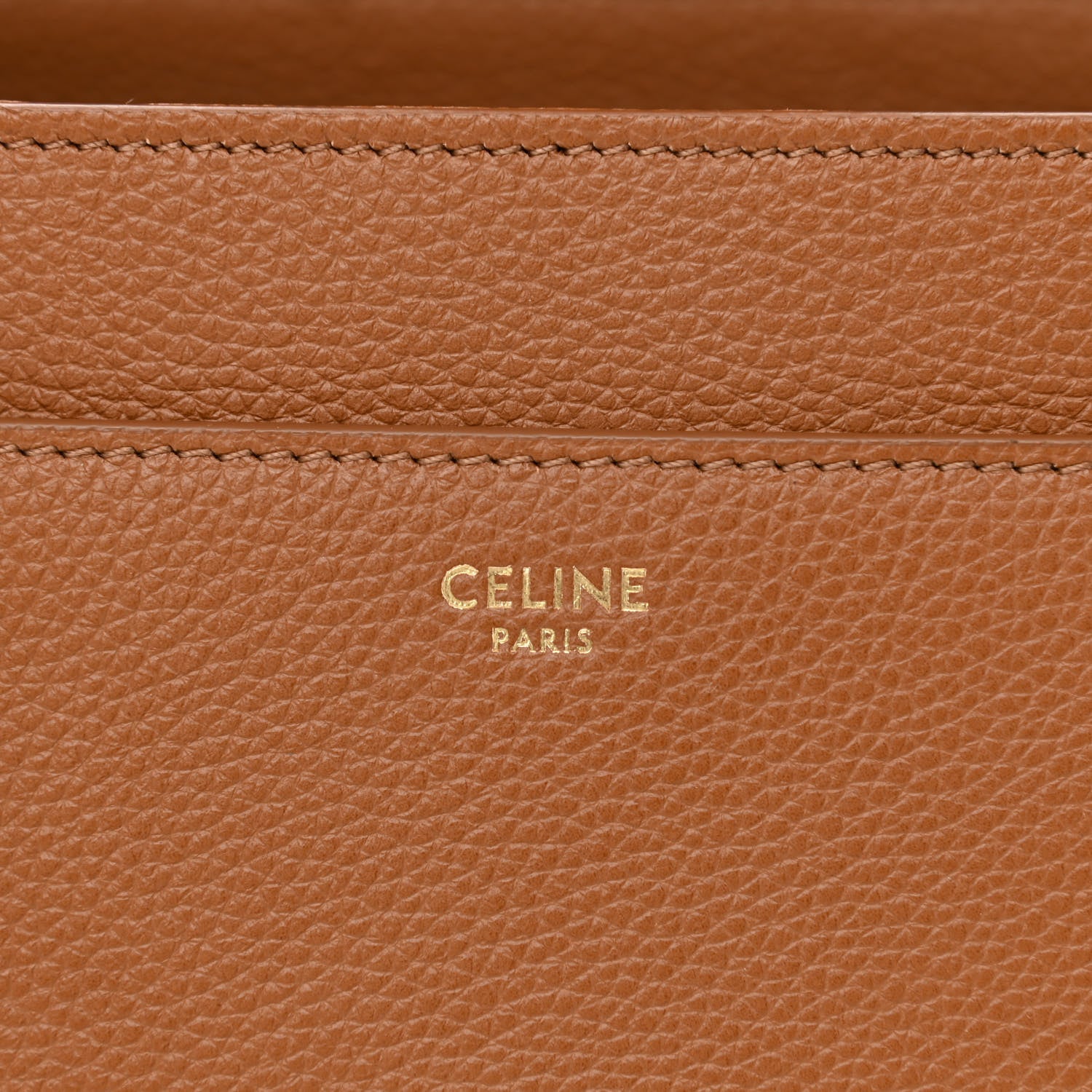Celine Grained Calfskin Classique 16 Top Handle Bag Tan 6 of 11