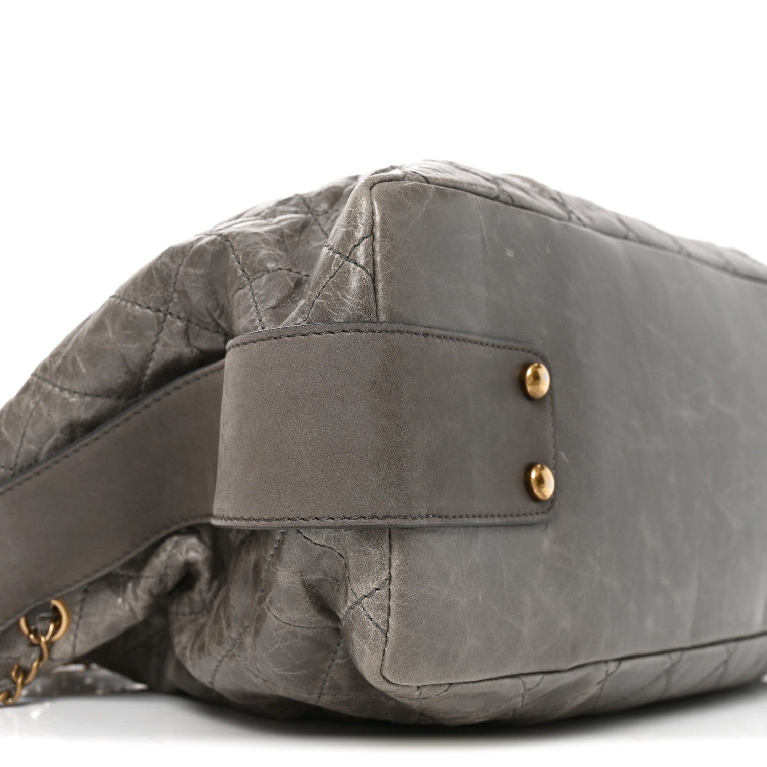 Chanel Glazed Calfskin Stingray Bindi CC Accordion Tote Grey 9 of 10