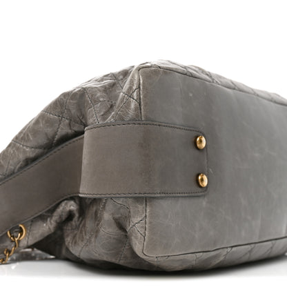 Chanel Glazed Calfskin Stingray Bindi CC Accordion Tote Grey 9 of 10