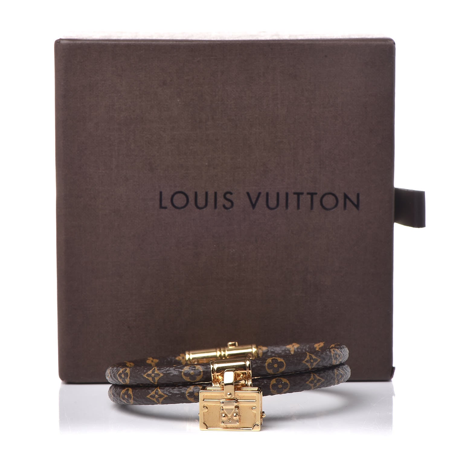 Louis Vuitton Monogram Petit Malle Bracelet 17 5 of 5
