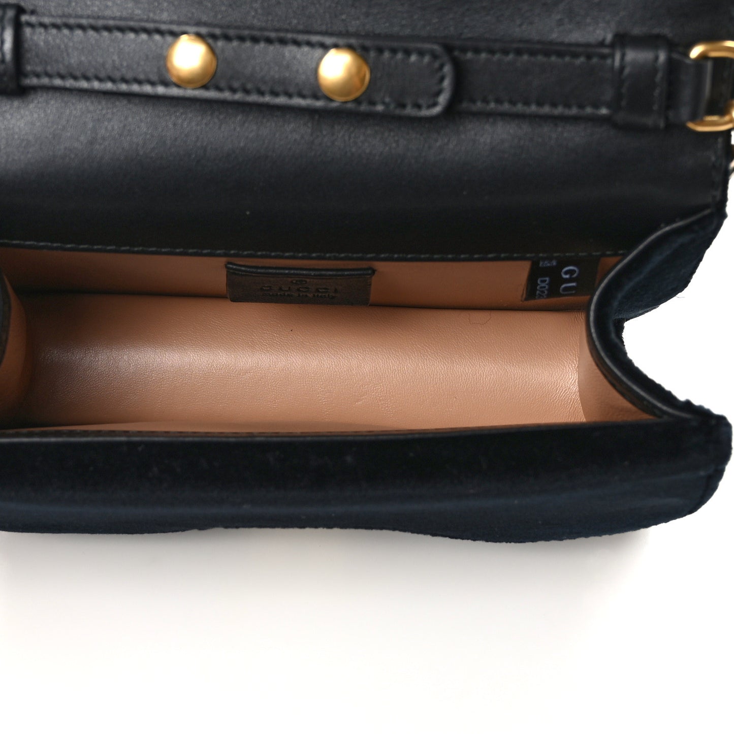 Velvet Crystal Mini Bee Broadway Shoulder Bag Black