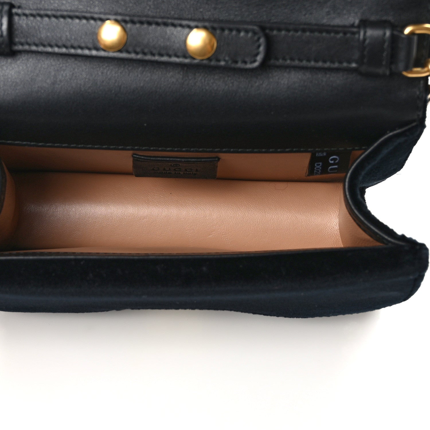Gucci Velvet Crystal Mini Bee Broadway Shoulder Bag Black 5 of 13