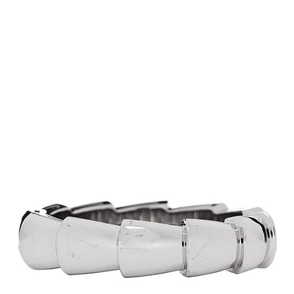 Bulgari 18K White Gold Serpenti Viper Thick Wedding Band Ring 57 8 1 of 6