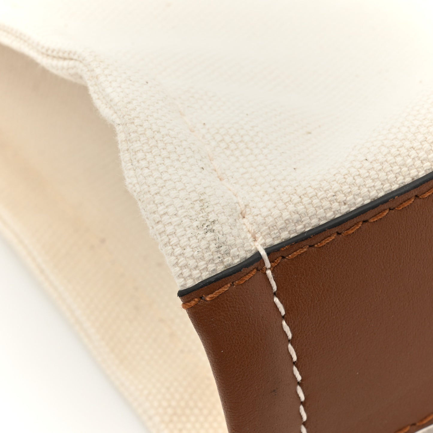 Canvas Logo Tote Natural Brown