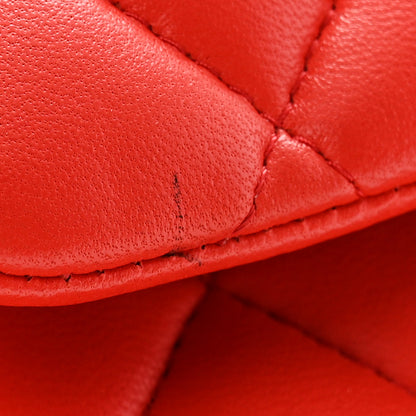 Chanel Lambskin Quilted Medium Double Flap Red 12 of 13