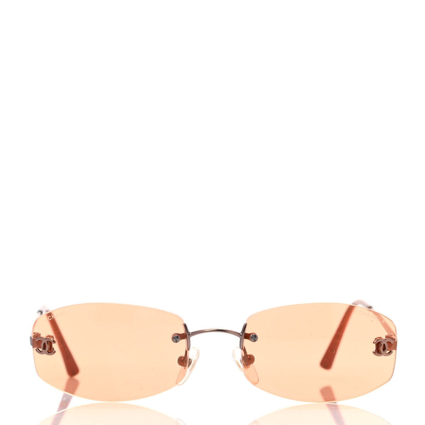 Metal Frameless Sunglasses 4002 Brown