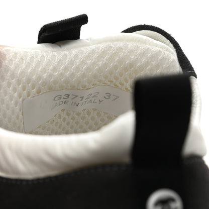 Chanel Nylon Suede Calfskin CC Sneakers 37 White Dark Grey 7 of 8