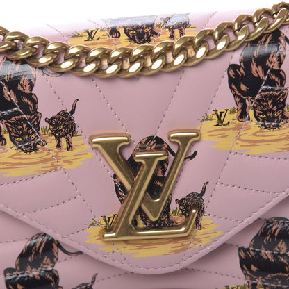 Louis Vuitton Calfskin Leopard Print New Wave Chain PM Light Pink 7 of 9