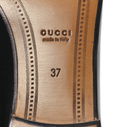 Gucci Betis Glamour Calfskin Womens Jordaan Loafers 37 Black 7 of 10