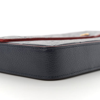 Louis Vuitton Empreinte Pochette Felicie Chain Wallet Marine Rouge 8 of 10
