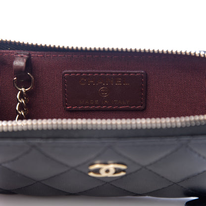 Chanel Lambskin Quilted Key Holder Case Black 7 of 8